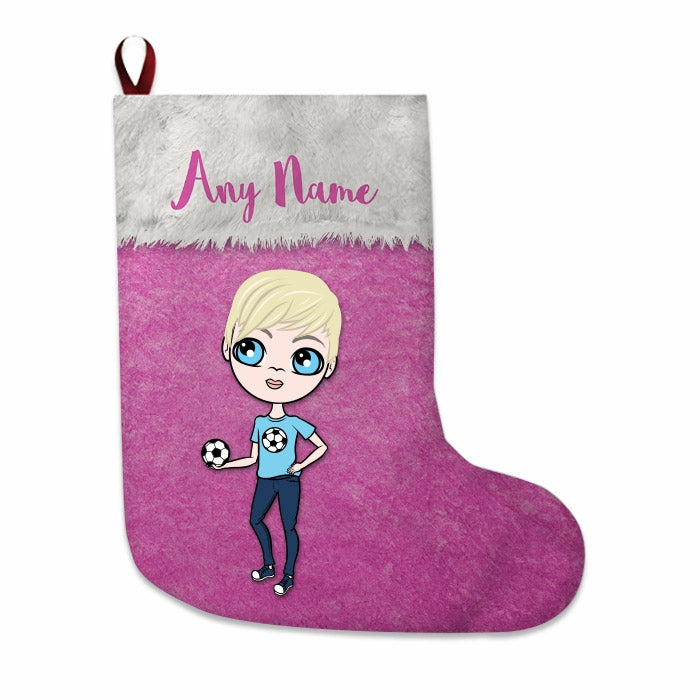 Boys Personalized Christmas Stocking - Classic Pink - Image 2