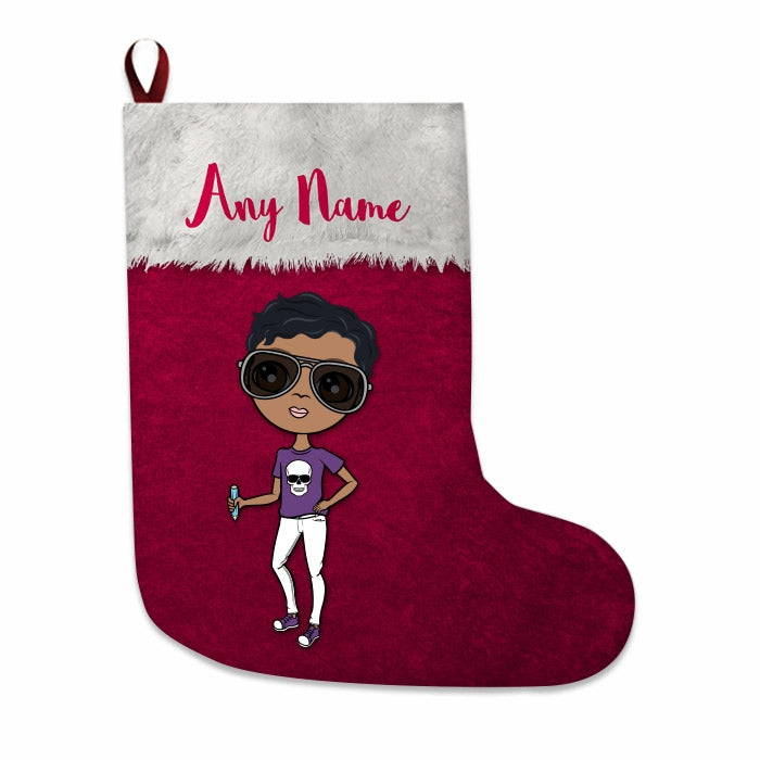 Boys Personalized Christmas Stocking - Classic Red - Image 2