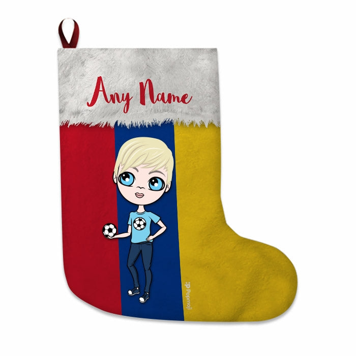 Boys Personalized Christmas Stocking - Columbian Flag - Image 2