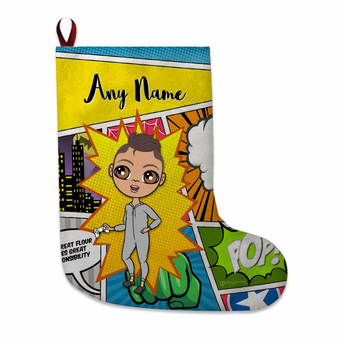 Boys Personalized Christmas Stocking - Comic Book - Image 3