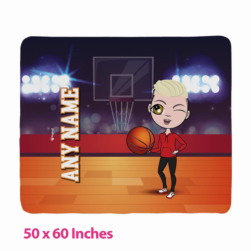 Boys Basketball Fleece Blanket - Image 4