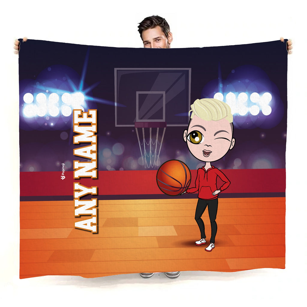 Boys Basketball Fleece Blanket - Image 3