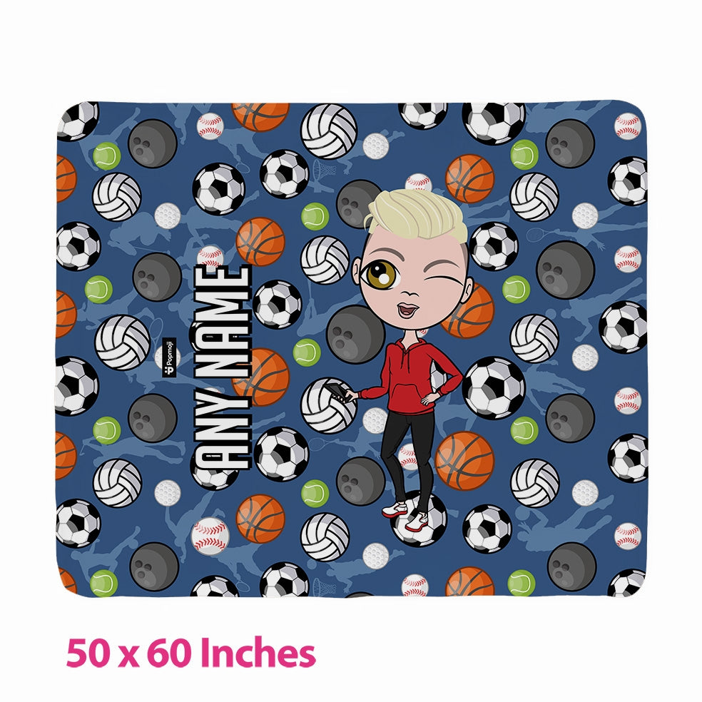 Boys Sports Print Fleece Blanket - Image 3