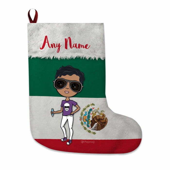 Boys Personalized Christmas Stocking - Mexican Flag - Image 3