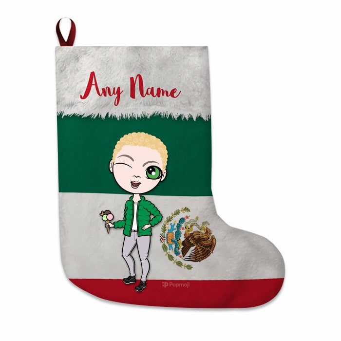 Boys Personalized Christmas Stocking - Mexican Flag - Image 2