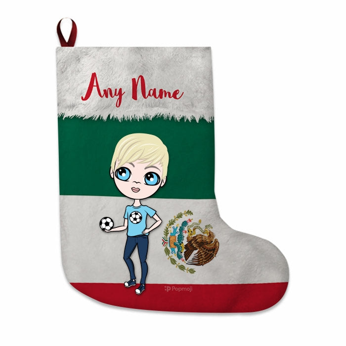 Boys Personalized Christmas Stocking - Mexican Flag - Image 4