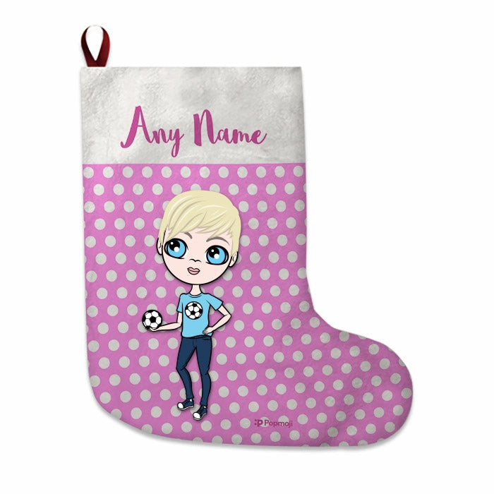 Boys Personalized Christmas Stocking - Polka Dots - Image 4