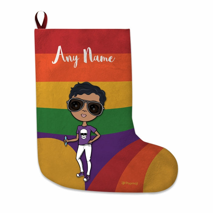 Boys Personalized Christmas Stocking - Rainbow - Image 2