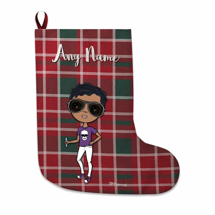 Boys Personalized Christmas Stocking - Tartan - Image 3