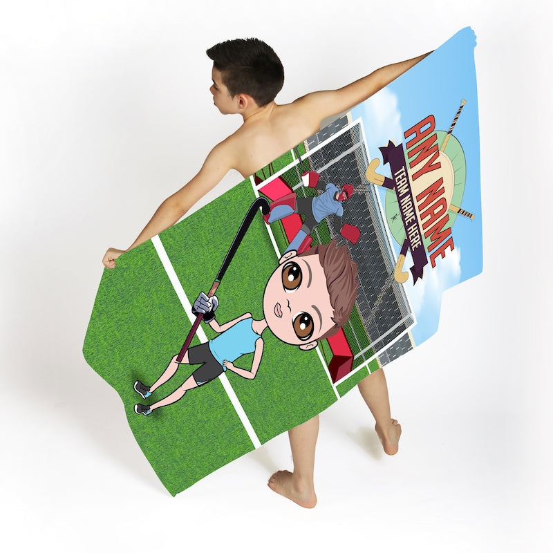 Jnr Boys Field Hockey Beach Towel - Image 2