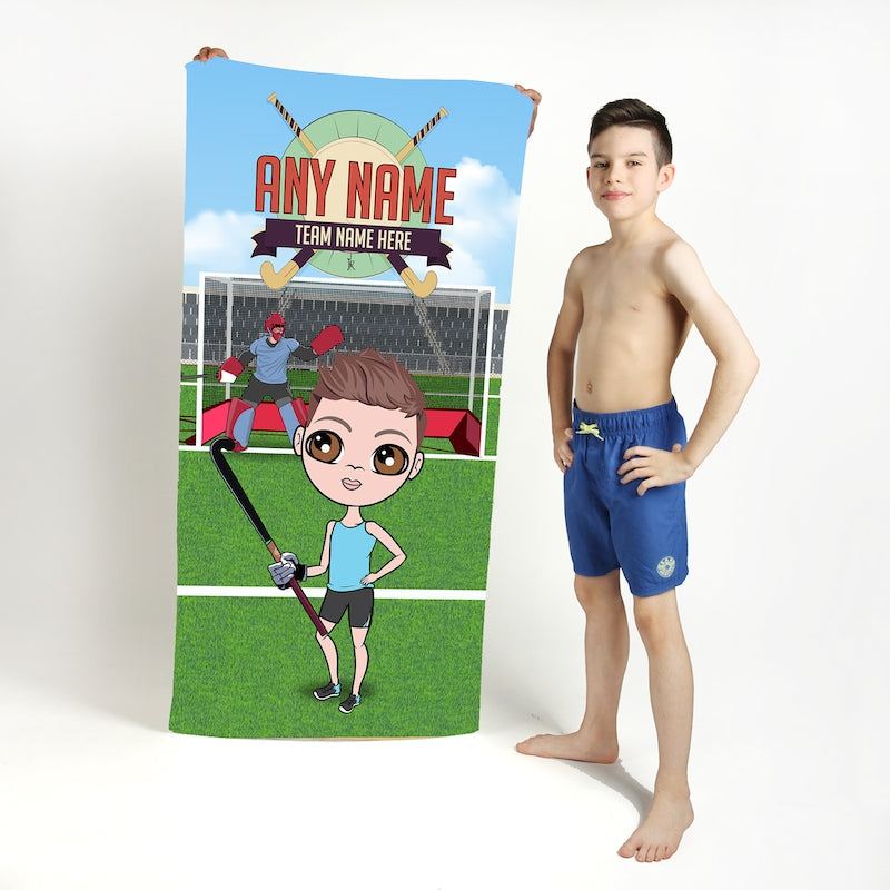 Jnr Boys Field Hockey Beach Towel - Image 1