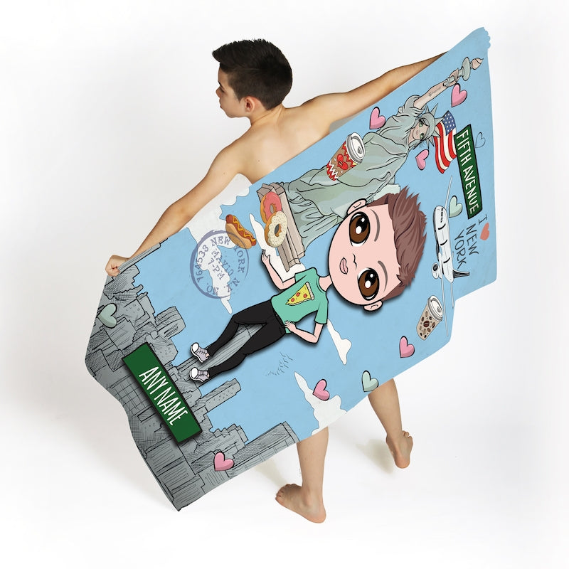 Jnr Boys Love NY Beach Towel - Image 2