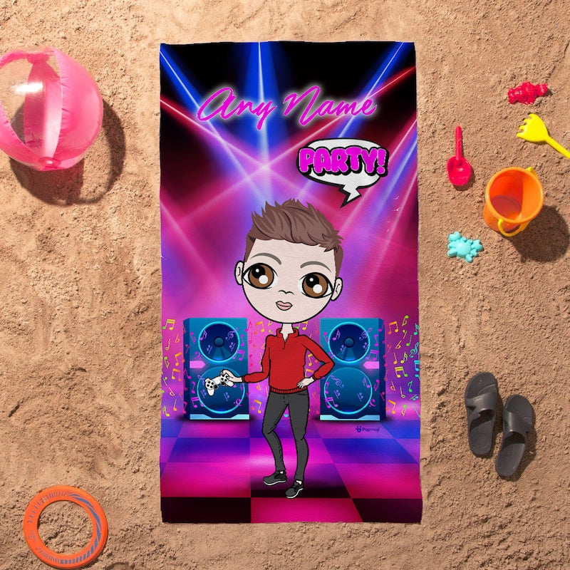 Jnr Boys Nightclub Vibes Beach Towel - Image 4