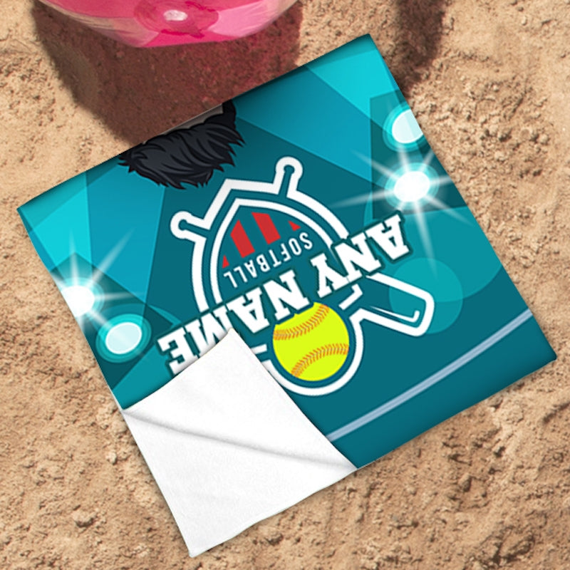 Jnr Boys Softball Beach Towel - Image 3