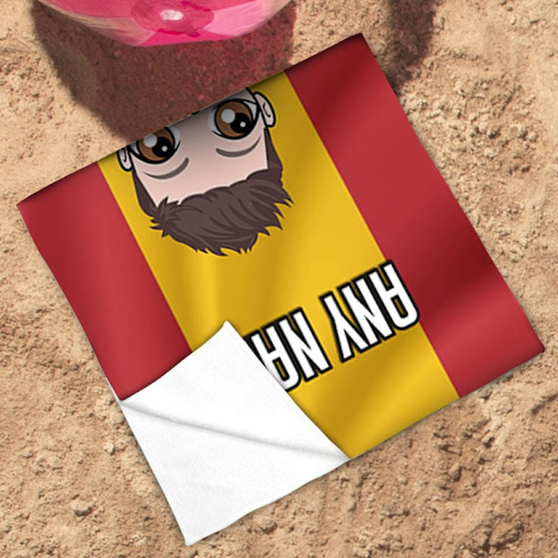 Jnr Boys Spanish Flag Beach Towel - Image 3