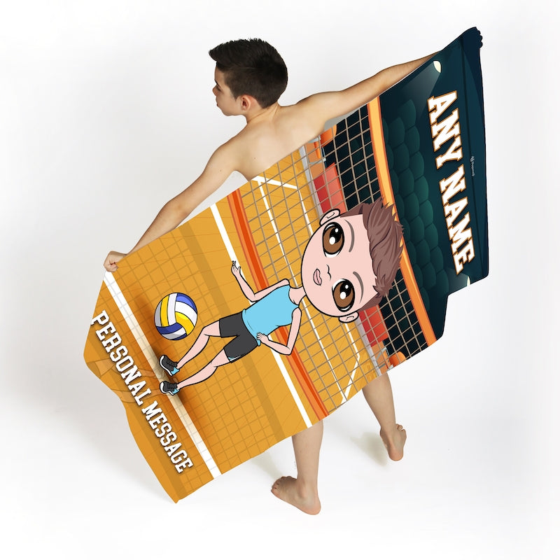 Jnr Boys Personalized Volleyball Beach Towel - Image 4