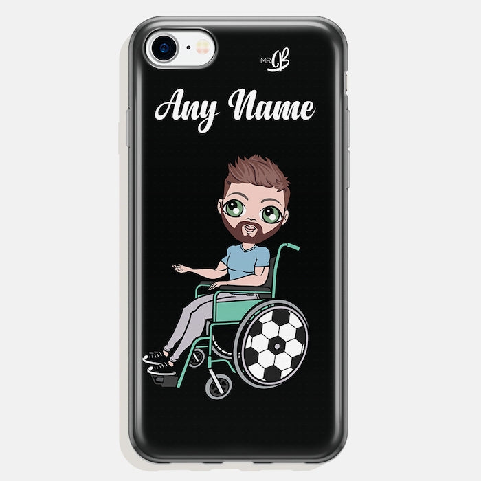 MrCB Wheelchair Personalized Black Phone Case - Image 1