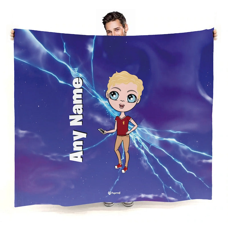 Popmoji Personalized Boys Fleece Blankets Popmoji