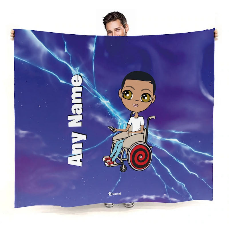 Boys Lightning Wheelchair Fleece Blanket - Image 1