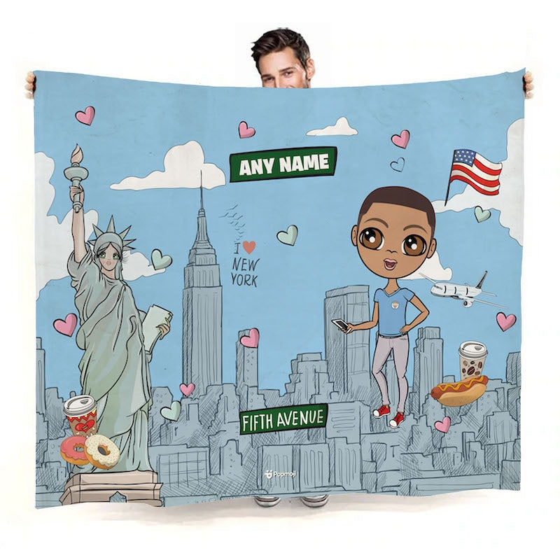 Boys Love New York Fleece Blanket - Image 1