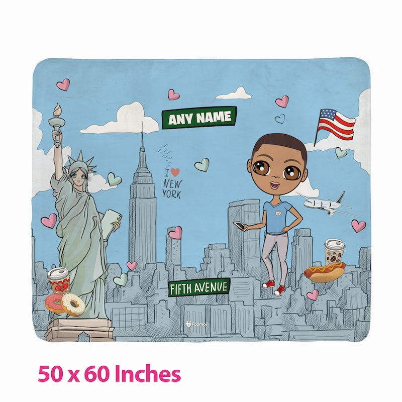 Boys Love New York Fleece Blanket - Image 3