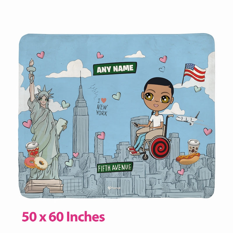 Boys Love NY Wheelchair Fleece Blanket - Image 3