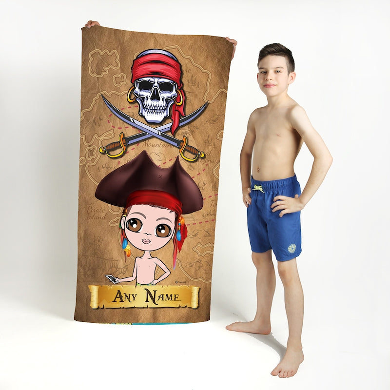 Jnr Boys Pirate Beach Towel - Image 1