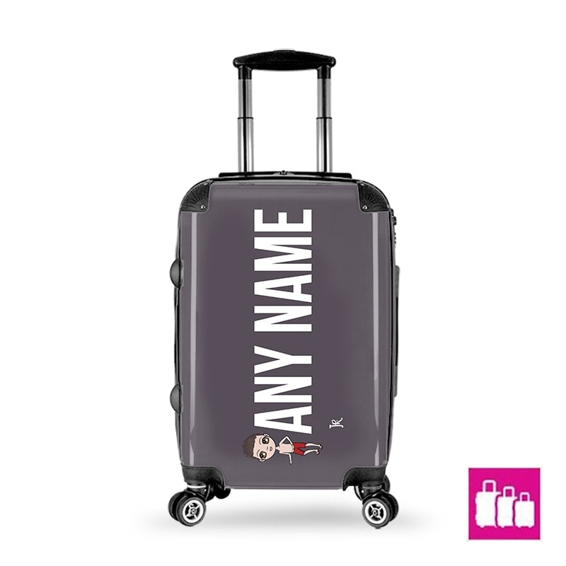 Jnr Boys Grey Bold Name Suitcase - Image 2