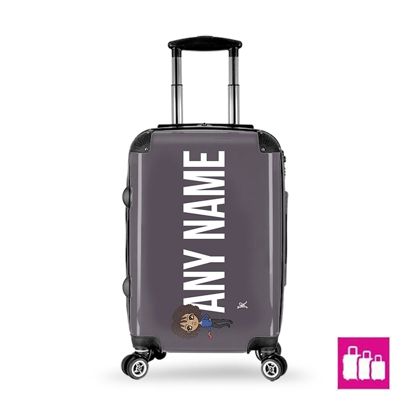 Jnr Boys Grey Bold Name Suitcase - Image 1