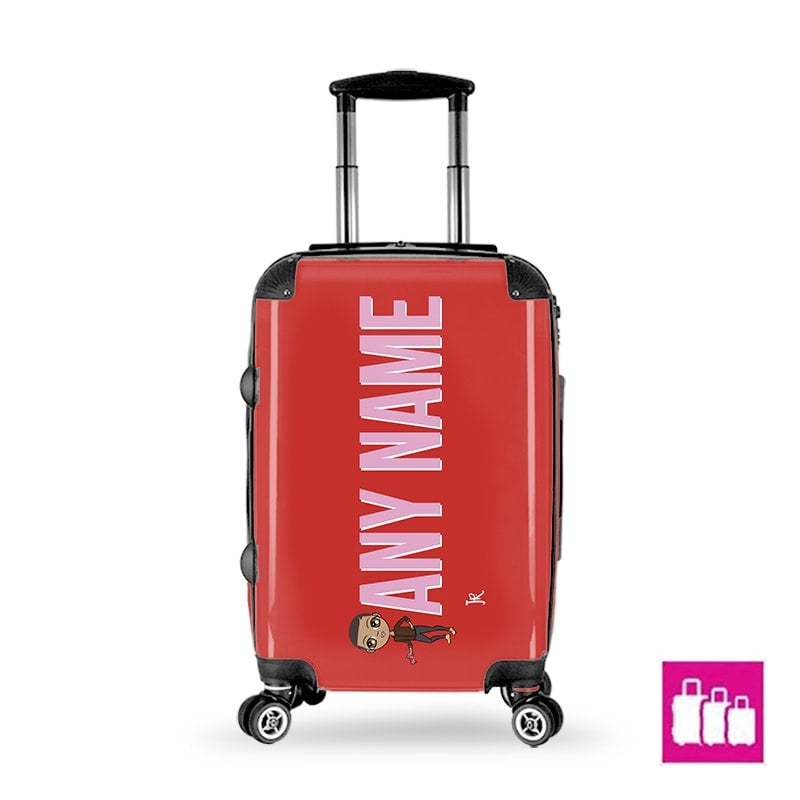 Jnr Boys Red Bold Name Suitcase - Image 1