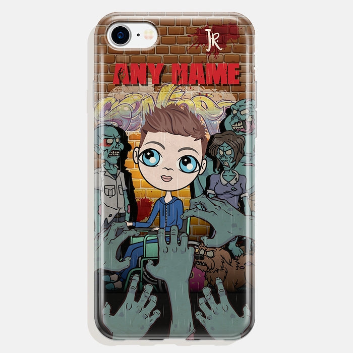 Jnr Boys Wheelchair Personalized Zombie Phone Case - Image 2