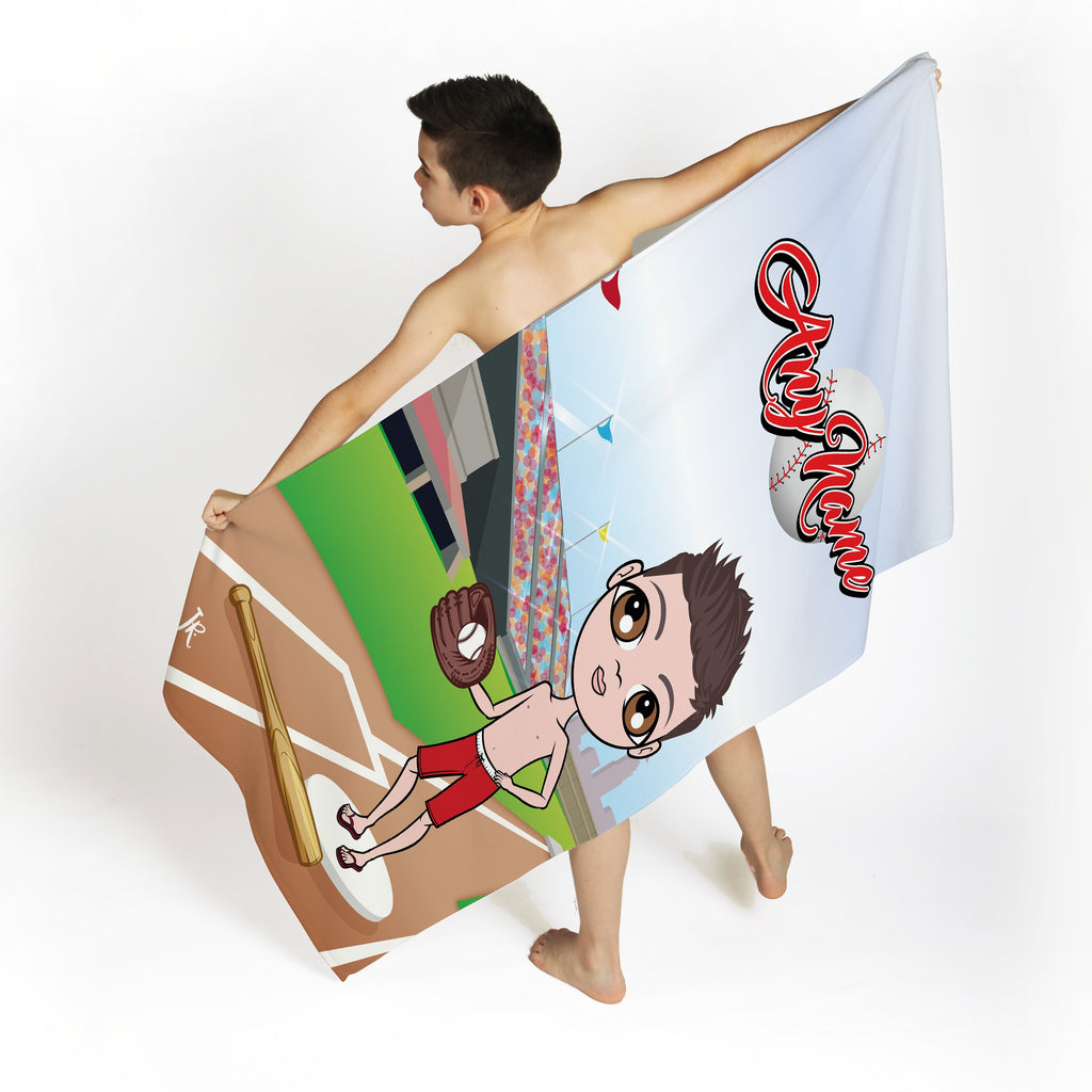 Jnr Boys Baseball Beach Towel - Image 3