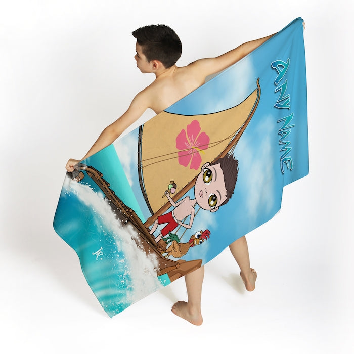 Jnr Boys Sea God Beach Towel - Image 3
