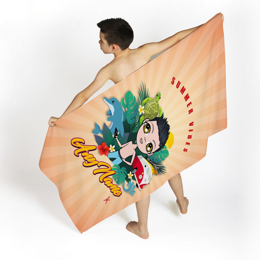 Jnr Boys Summer Vibes Beach Towel - Image 2