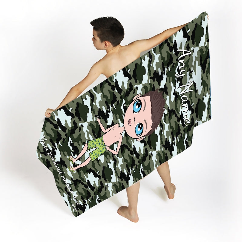 Jnr Boys Camo Beach Towel - Image 2