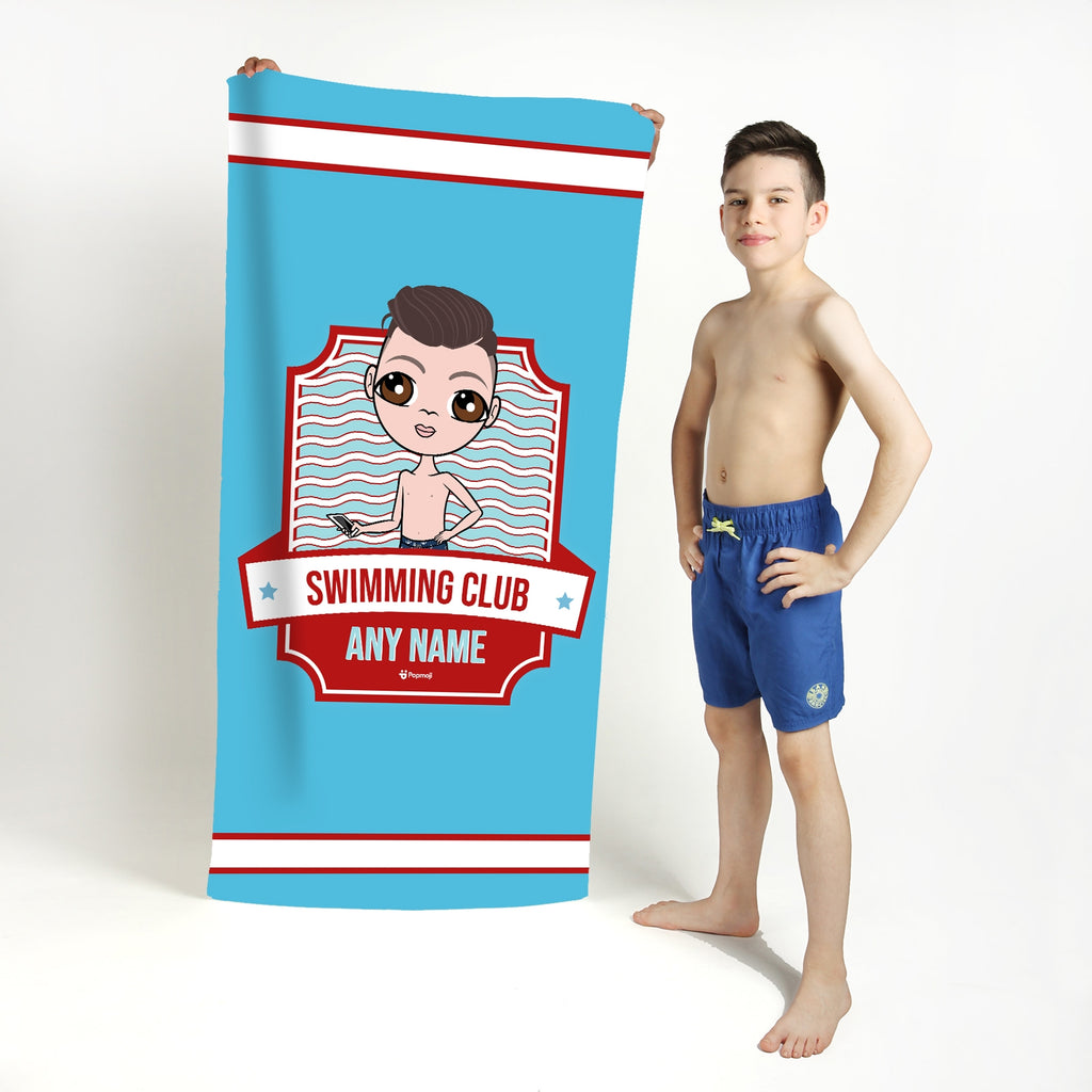 Jnr Boys Personalized Emblem Swimming Towel - Image 2