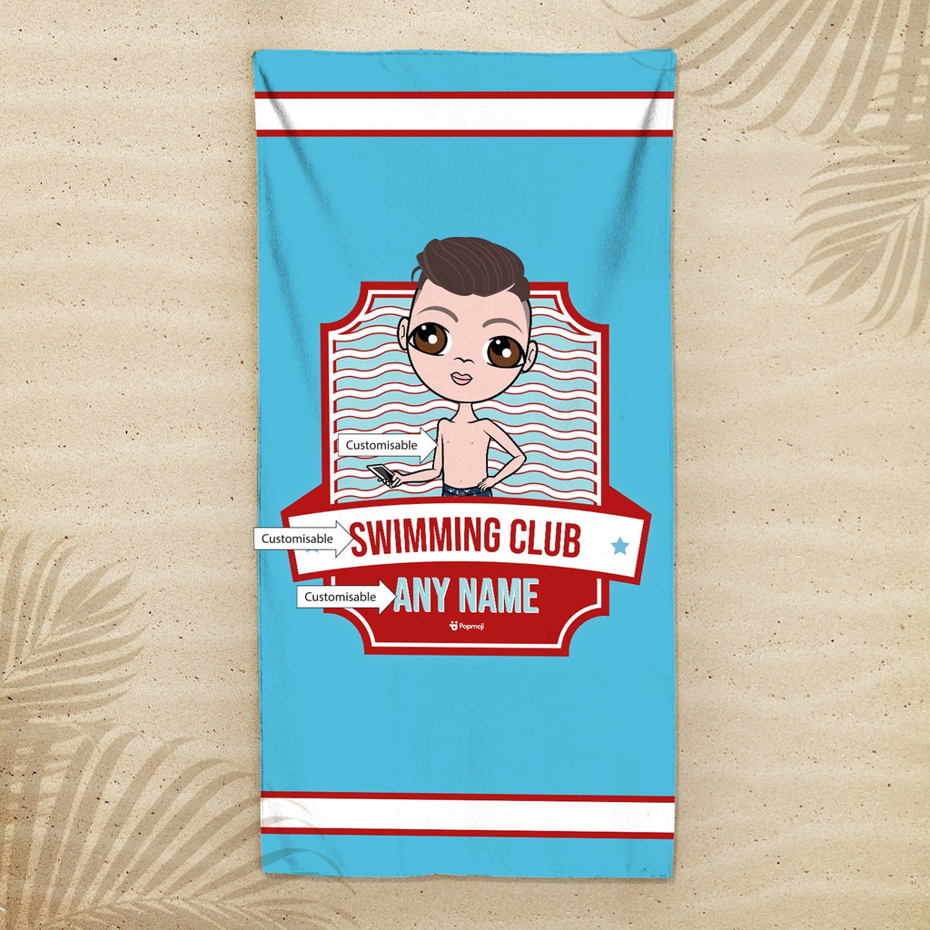 Jnr Boys Personalized Emblem Swimming Towel - Image 4
