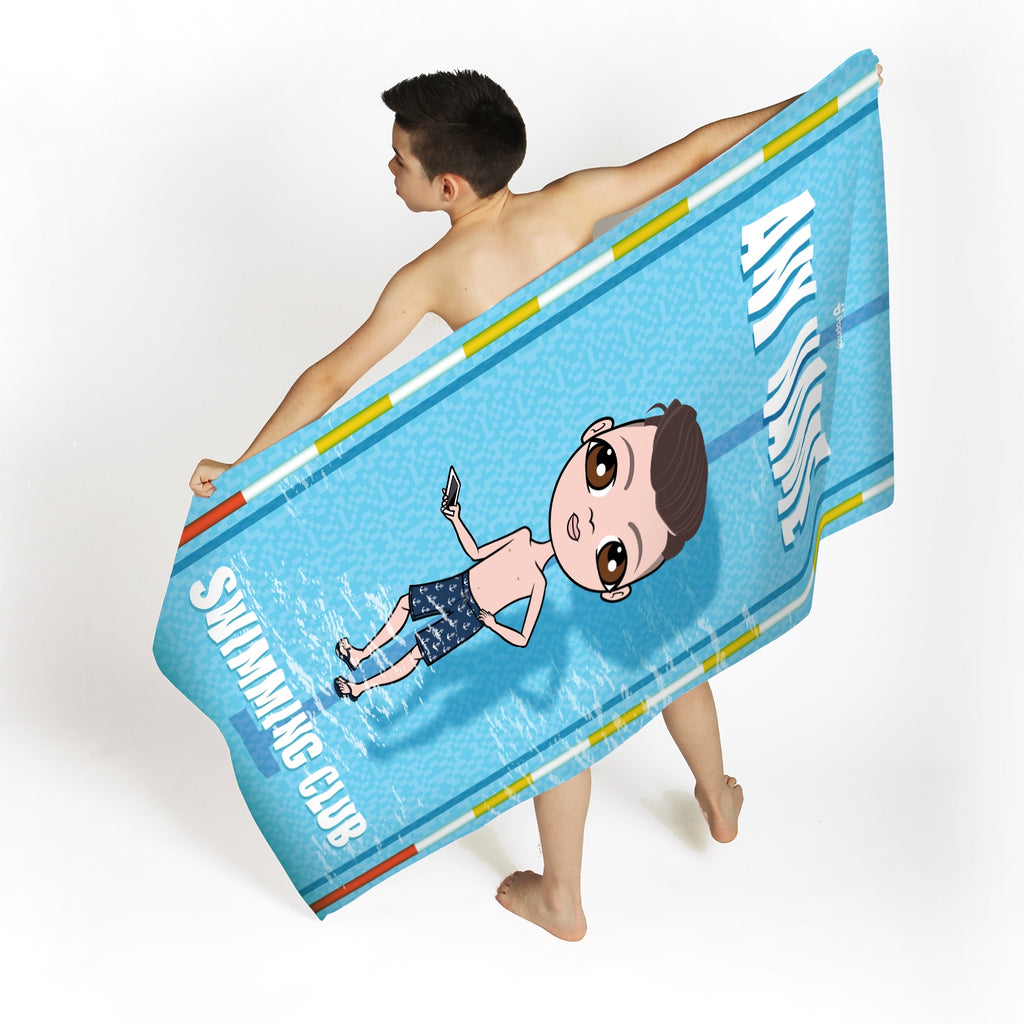 Jnr Boys Personalized Floating Swimming Towel - Image 2