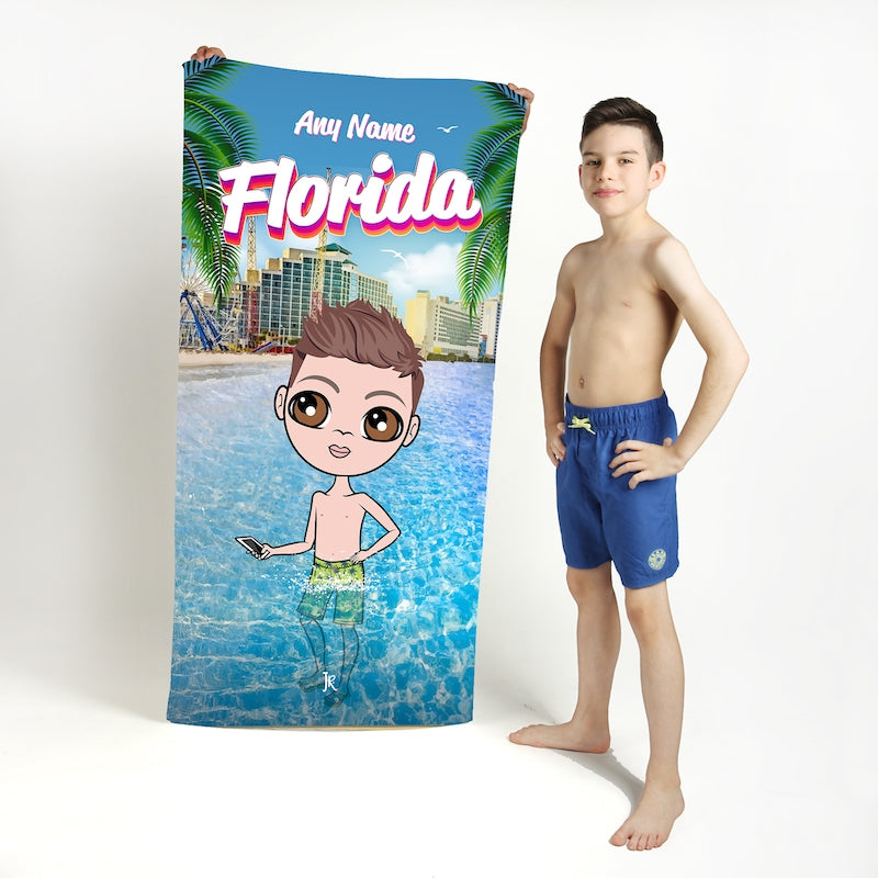 Jnr Boys Florida Beach Towel - Image 1