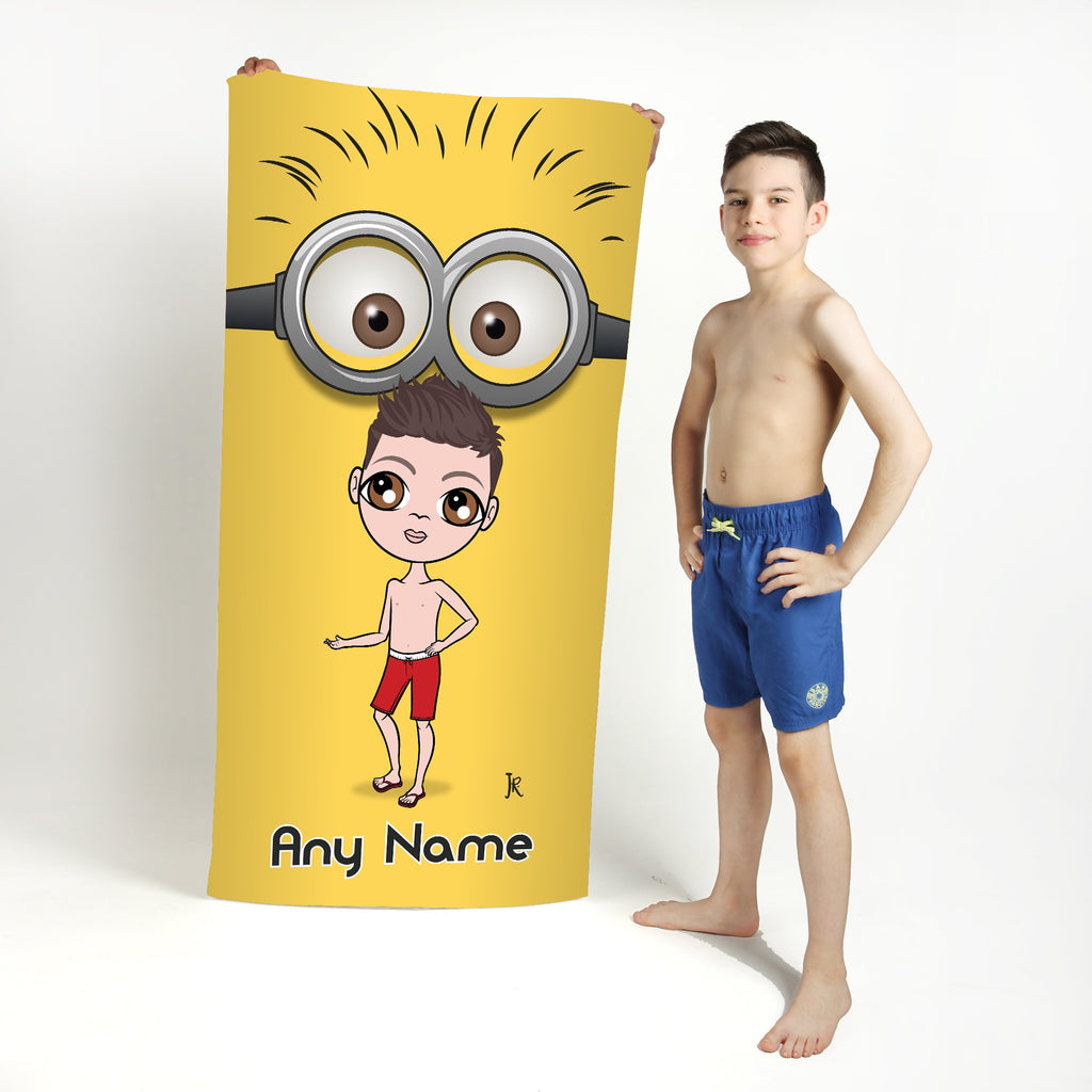 Jnr Boys Google Eyes Beach Towel - Image 1