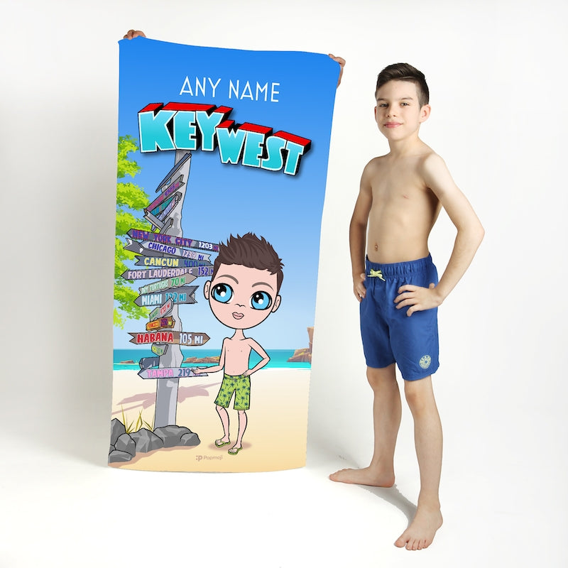 Jnr Boys Key West Beach Towel - Image 1