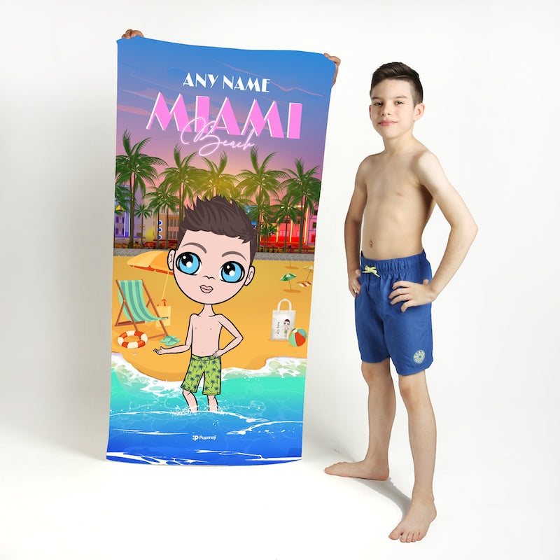 Jnr Boys Miami Beach Towel - Image 1