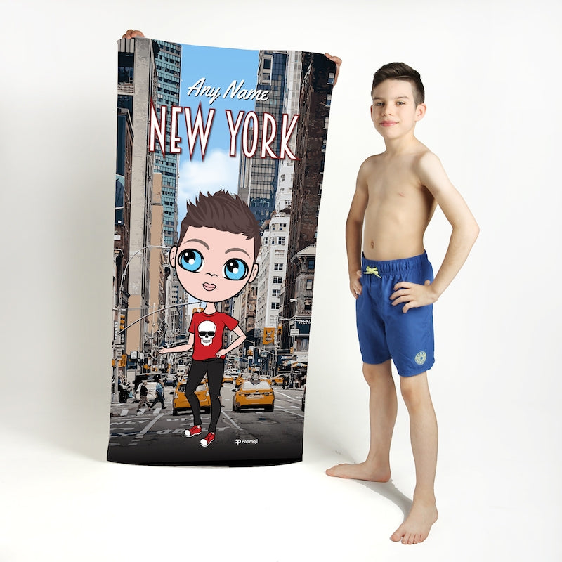 Jnr Boys New York Beach Towel - Image 1