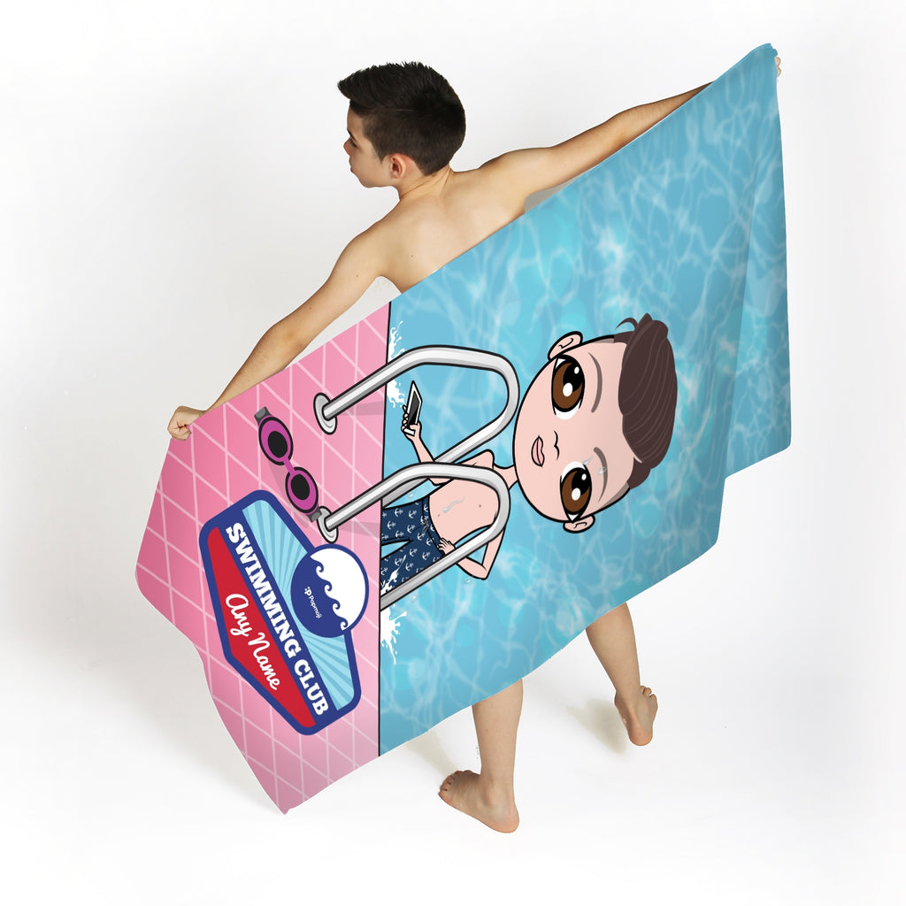 Jnr Boys Personalized Poolside Swimming Towel - Image 2