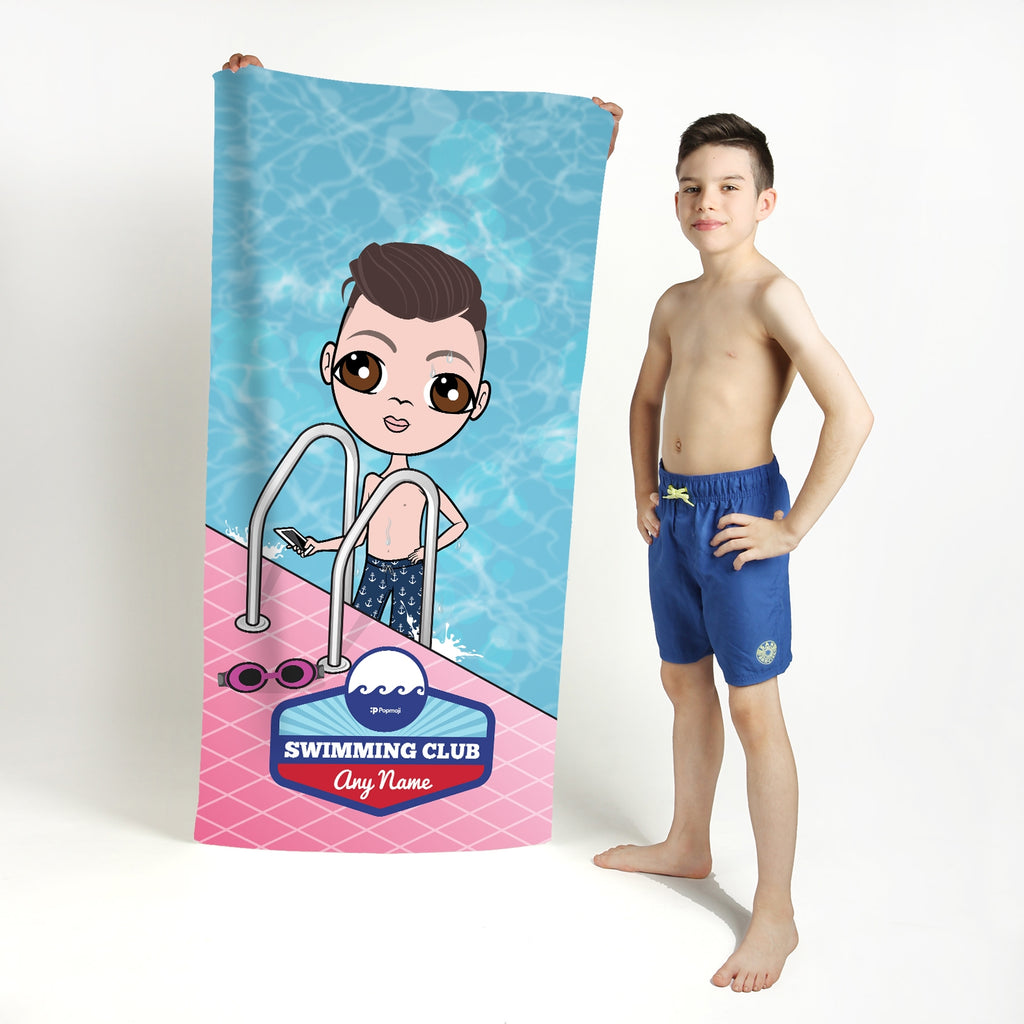 Jnr Boys Personalized Poolside Swimming Towel - Image 1