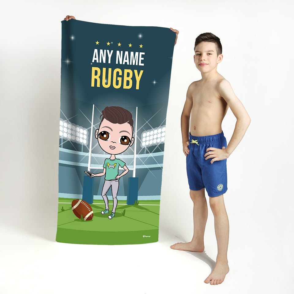 Jnr Boys Rugby Beach Towel - Image 1