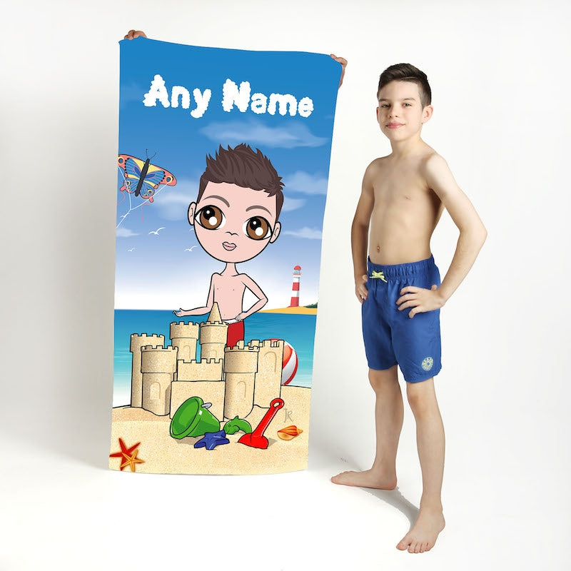 Jnr Boys Sandcastle Fun Beach Towel - Image 1