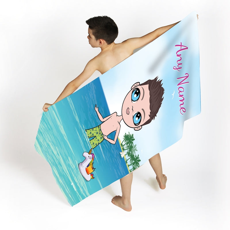 Jnr Boys Seaside Mocktails Beach Towel - Image 2