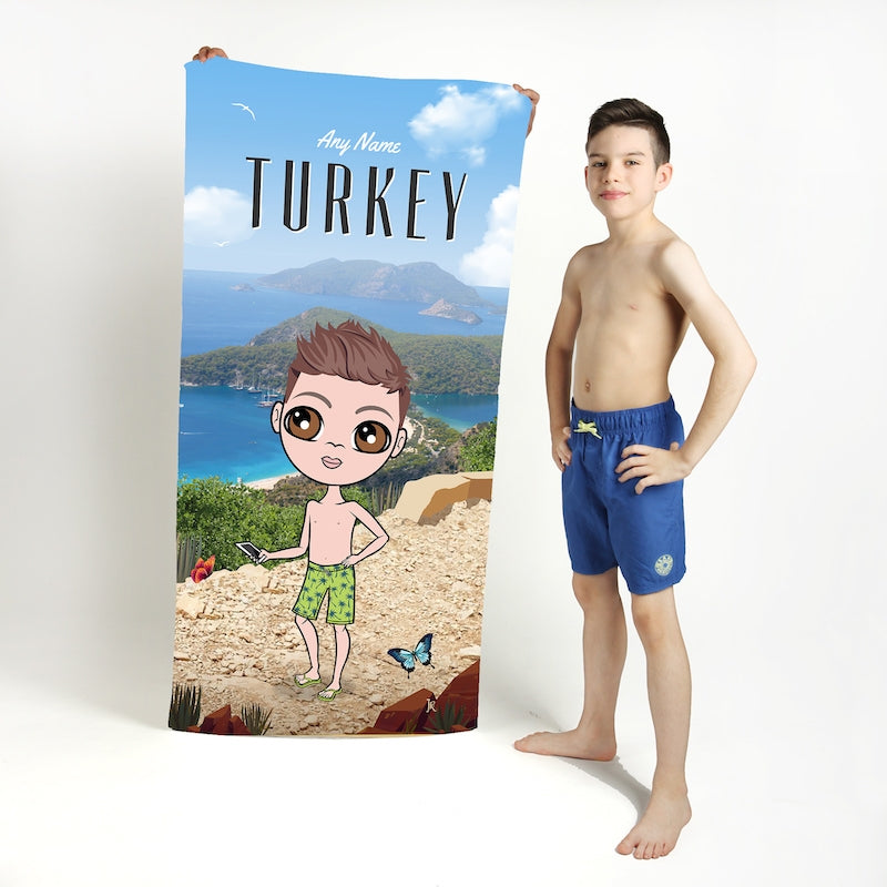 Jnr Boys Turkey Beach Towel - Image 1