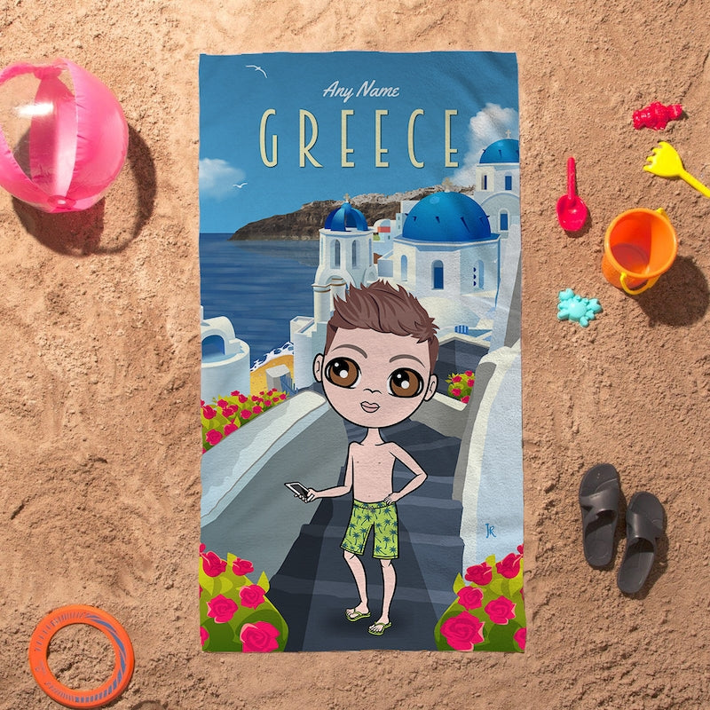 Jnr Boys Greece Beach Towel - Image 4